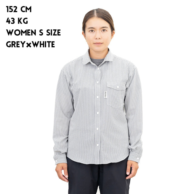 [30% OFF] RIDGE MOUNTAIN GEAR "WS Basic Long Sleeve Shirt - Stripe"  [送料250円]