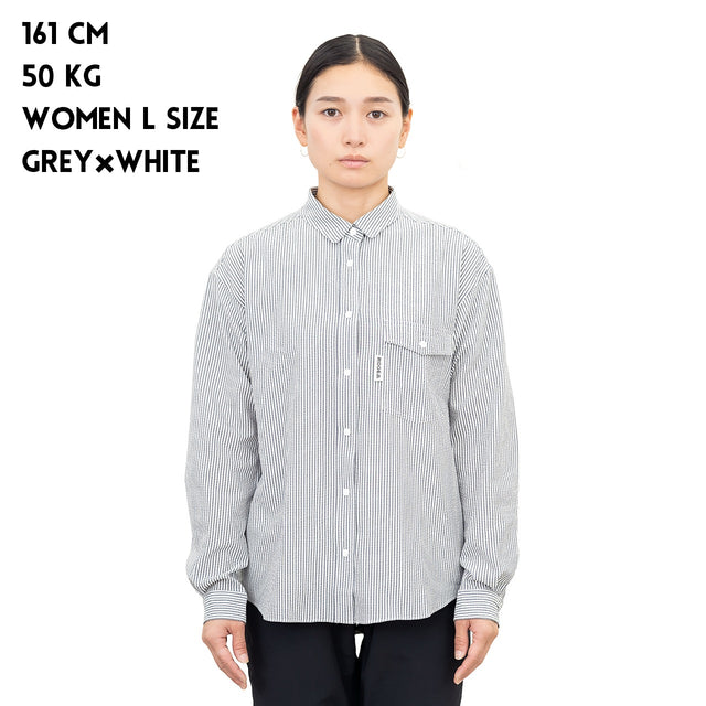 [30% OFF] RIDGE MOUNTAIN GEAR "WS Basic Long Sleeve Shirt - Stripe"  [送料250円]