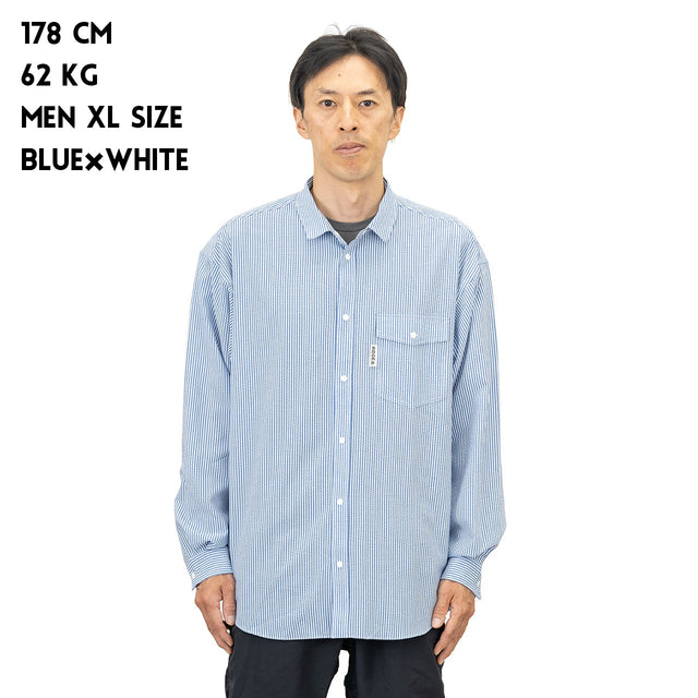 [30% OFF] RIDGE MOUNTAIN GEAR "Basic Long Sleeve Shirt - Stripe"  [送料250円]