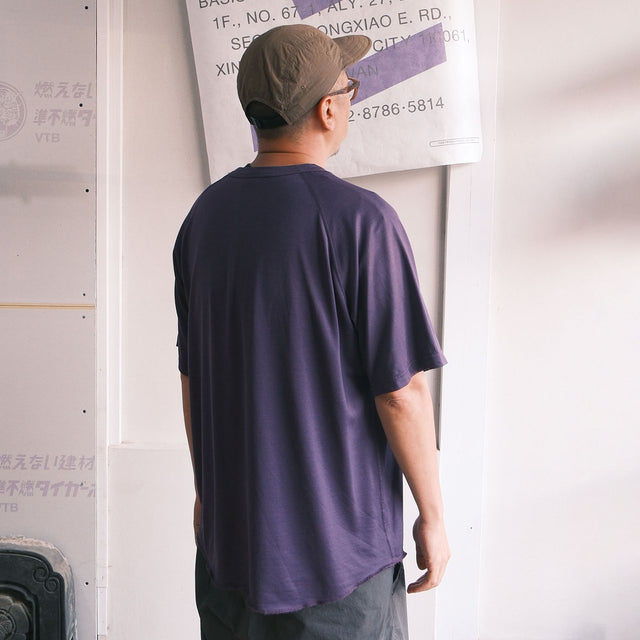 BAMBOO SHOOTS "MERINO WOOL 1/2 BASEBALL TEE -瓦奇岳別注PURPLE-"[送料250円]