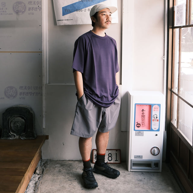 BAMBOO SHOOTS "MERINO WOOL 1/2 BASEBALL TEE -瓦奇岳別注PURPLE-"[送料250円]