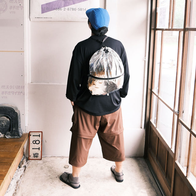 pon-sa WALKING GEAR "KANGAROO 5 way BAG SILVER METALIC w/ BAG FIT loop" [送料250円]