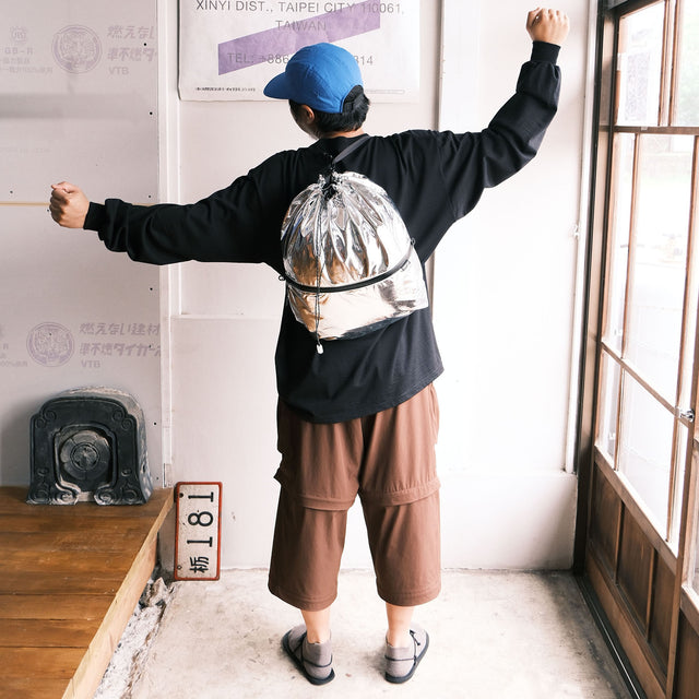 pon-sa WALKING GEAR "KANGAROO 5 way BAG SILVER METALIC w/ BAG FIT loop" [送料250円]