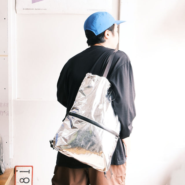 pon-sa WALKING GEAR "KANGAROO 5 way BAG SILVER METALIC w/ BAG FIT loop" [送料250円]