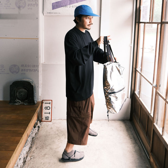 pon-sa WALKING GEAR "KANGAROO 5 way BAG SILVER METALIC w/ BAG FIT loop" [送料250円]