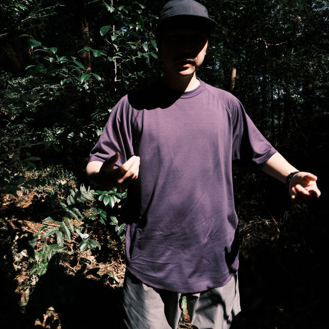 BAMBOO SHOOTS "MERINO WOOL 1/2 BASEBALL TEE -瓦奇岳別注PURPLE-"[送料250円]