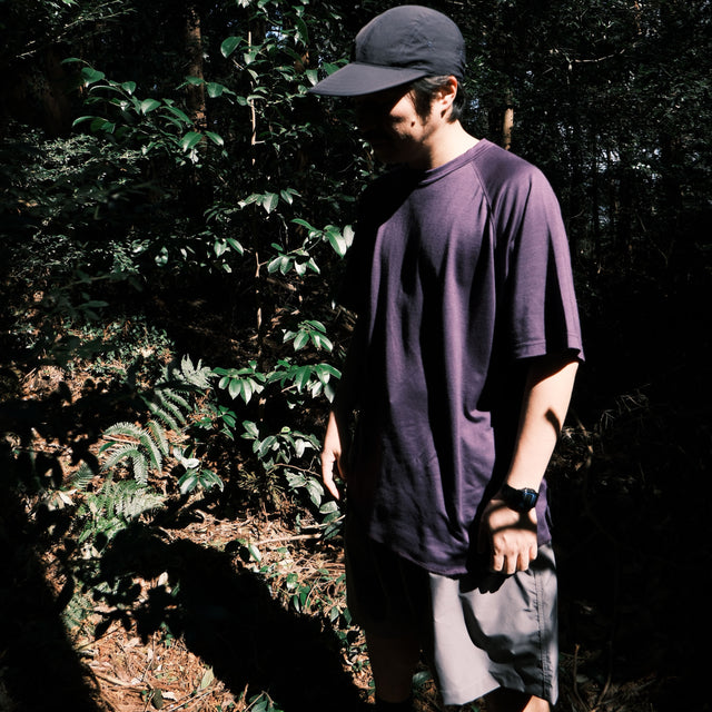 BAMBOO SHOOTS "MERINO WOOL 1/2 BASEBALL TEE -瓦奇岳別注PURPLE-"[送料250円]