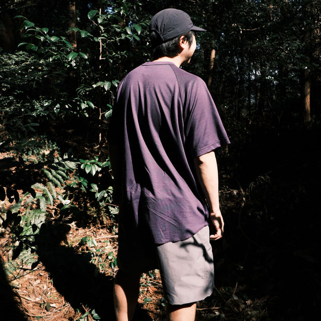 BAMBOO SHOOTS "MERINO WOOL 1/2 BASEBALL TEE -瓦奇岳別注PURPLE-"[送料250円]